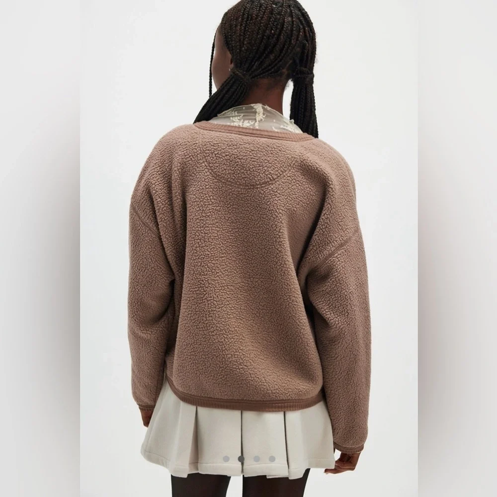 Free People Hug Me Sherpa Cardi